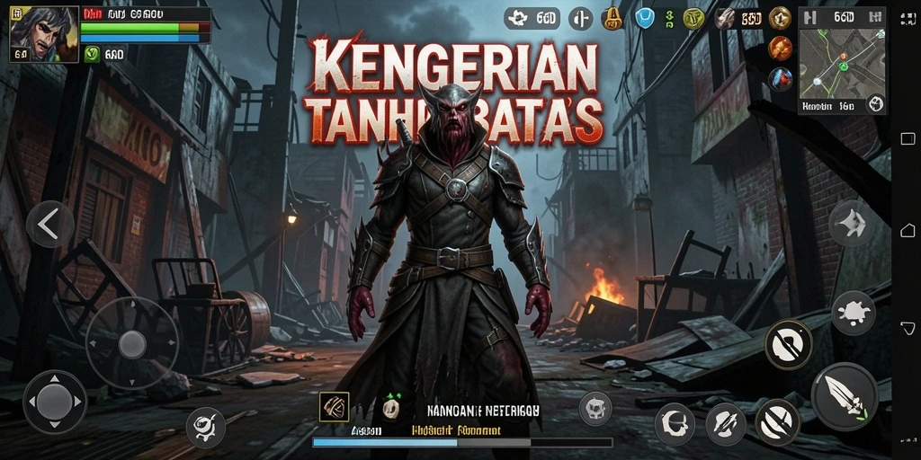 Screenshot gameplay menakutkan dari 66D yang memperlihatkan suasana horor.