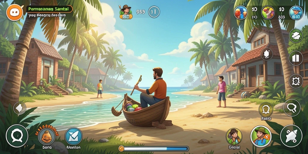 Tampilan gameplay <strong>8ID</strong> yang mengasyikkan dengan aktivitas Idle.