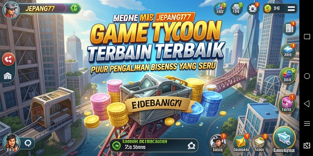 Tampilan gameplay <strong>JEPANG77</strong> dengan aksi seru dalam mengelola bisnis.