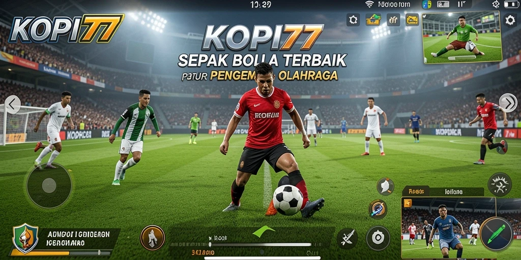 Gameplay KOPI77 yang seru dalam pertandingan sepak bola.