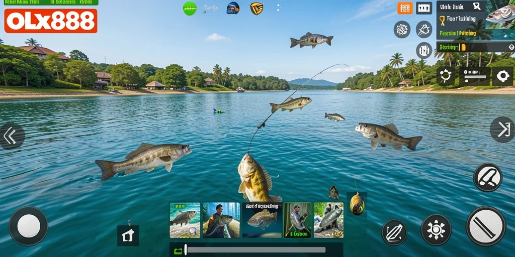 Tangkapan ikan yang memukau dalam OLX888 dengan gameplay yang seru.