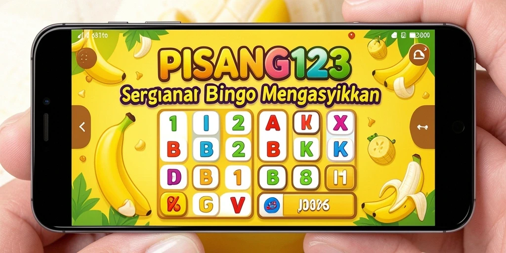 Screenshot utama PISANG123 yang menunjukkan gameplay Bingo yang seru.