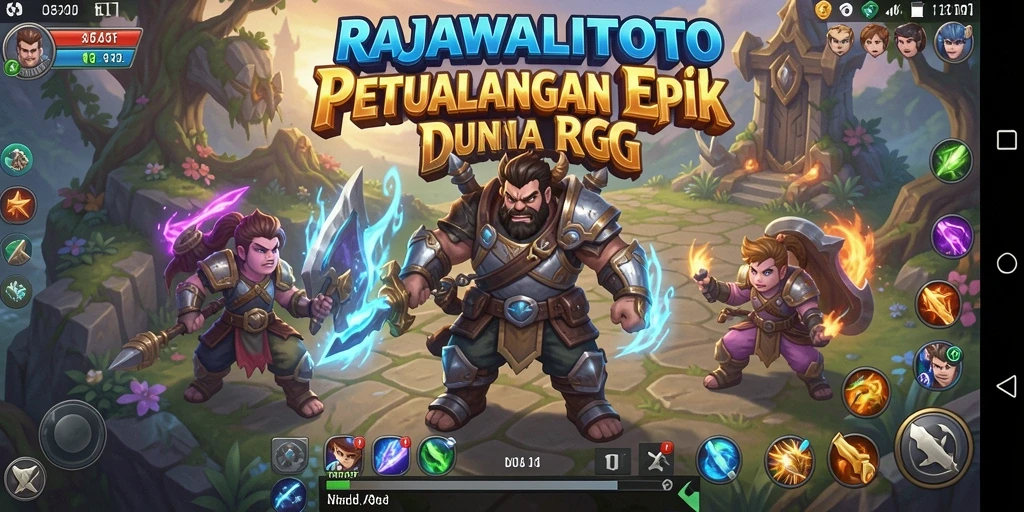 Tampilan gameplay seru dalam <strong>RAJAWALITOTO</strong> dengan aksi RPG yang mendebarkan.