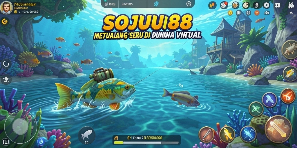 Tampilan gameplay memancing yang menakjubkan di SOJU88.