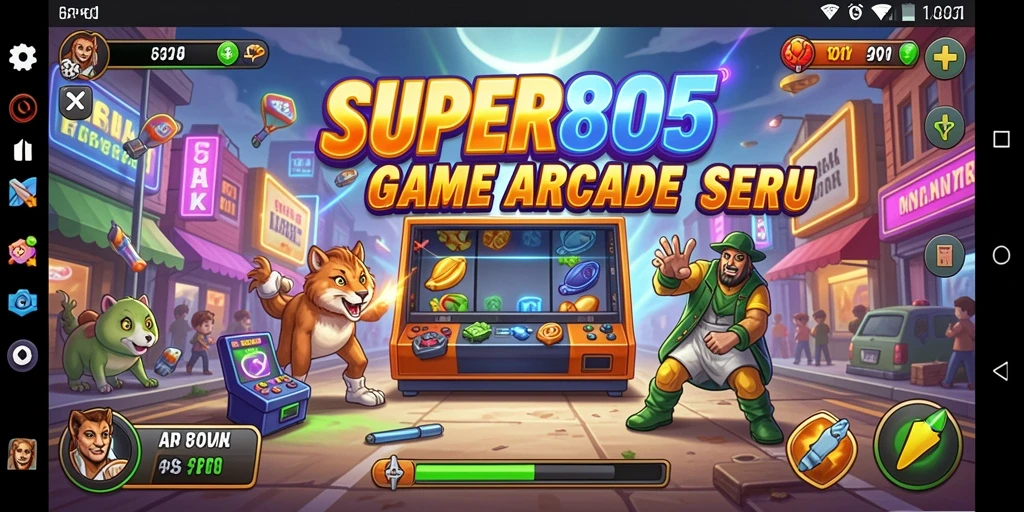 Tampilan gameplay SUPER805 yang menarik dengan aksi cepat dan tantangan seru.