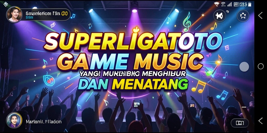 Gameplay SUPERLIGATOTO menunjukkan interaksi seru pemain dengan musik.